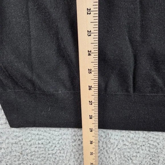 Peter Millar Cashmere Blend 1/4 Zip Pullover Sweater Mens XL Black Golf - Picture 7 of 8